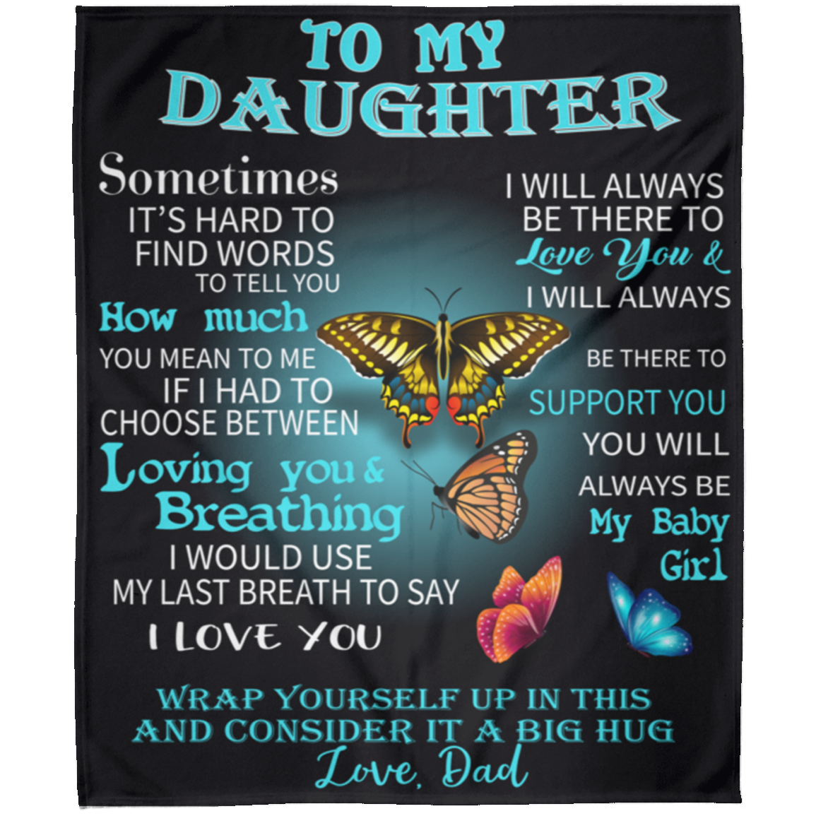 To My Daughter | FLM Arctic Fleece Blanket 50x60